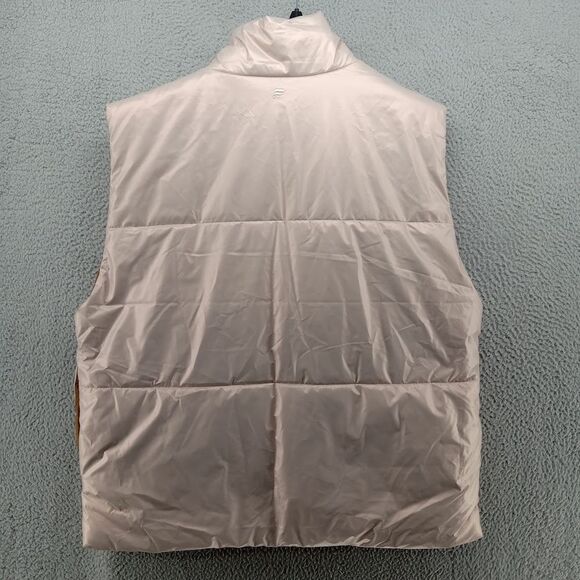 Fabletics Jacket Womens XL‎ Metallic Pink Zip Up Oversized Puffer Vest Quilted - Picture 7 of 8